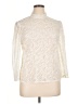 Gap Jacquard Ivory 3/4 Sleeve Blouse Size XL - photo 1