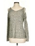 Alya Metallic Silver Pullover Sweater Size S - photo 1