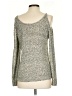 Alya Metallic Silver Pullover Sweater Size S - photo 2