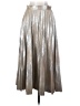 Zara 100% Polyester Metallic Silver Formal Skirt Size XS - photo 2