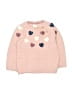 H&M 100% Cotton Hearts Pink Pullover Sweater 6-9 MO / 9 MO - photo 1