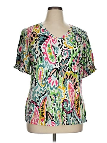 Belle By Kim Gravel Short Sleeve Blouse (view 1)
