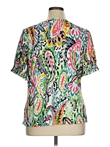 Belle By Kim Gravel Short Sleeve Blouse (view 2)