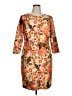 Talbots Print Orange Cocktail Dress Size 16 - photo 1