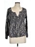 Lucky Brand Gray 3/4 Sleeve Blouse Size L - photo 1