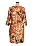 Talbots Print Orange Cocktail Dress Size 16 - photo 2