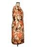 Talbots Print Orange Cocktail Dress Size 16 - photo 4