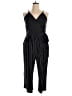 Kaileigh Stripes Black Jumpsuit Size 3X - photo 1
