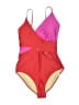 Summersalt Color Block Red One Piece Swimsuit Size 14LT - photo 1