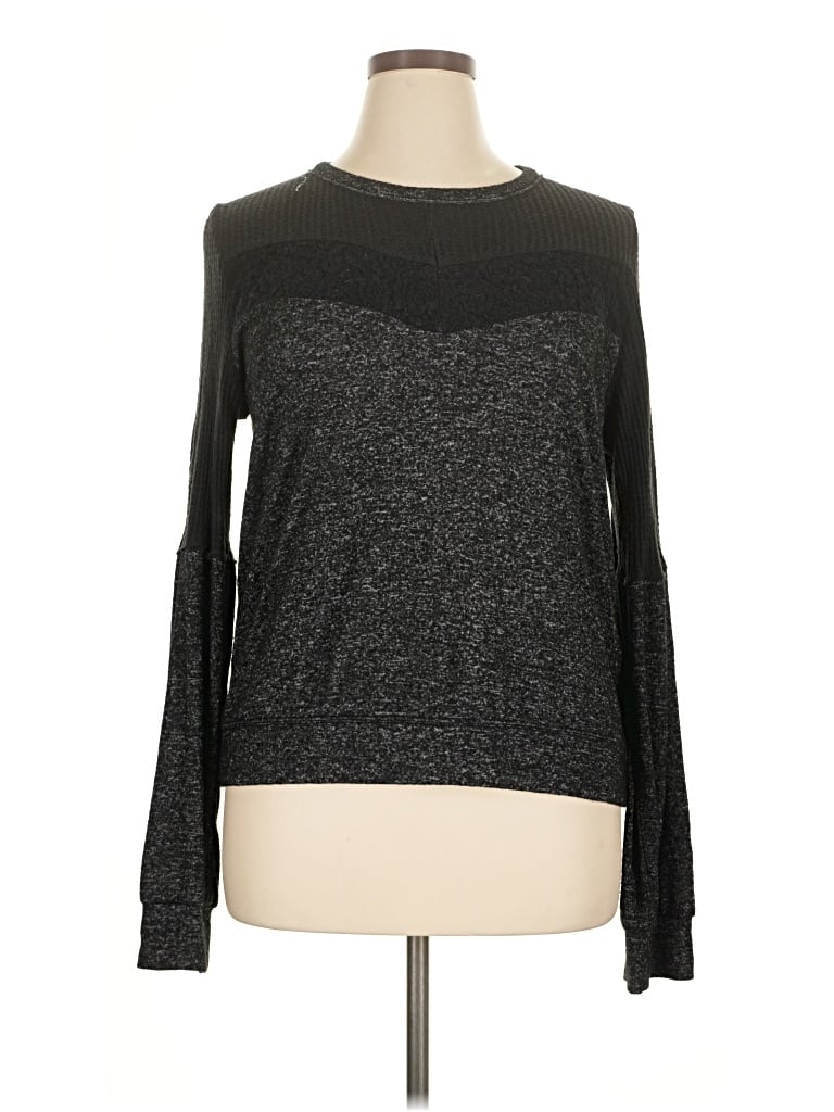 Pre-owned Knox Rose Long Sleeve T-shirt In Gray