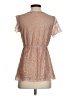 Studio Y 100% Polyester Tan Short Sleeve Blouse Size S - photo 2
