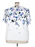 Kasper Floral White Short Sleeve Blouse Size 3X - photo 2