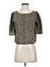 Soprano Tweed Green Short Sleeve Blouse Size S - photo 1