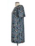 Ann Taylor 100% Polyester Print Blue Casual Dress Size 10 - photo 5
