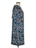 Ann Taylor 100% Polyester Print Blue Casual Dress Size 10 - photo 4