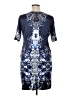 Dana Buchman Print Blue Casual Dress Size 14 - photo 2