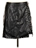 Shein 100% Polyester Black Faux Leather Skirt Size 12 - photo 1