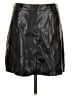 Shein 100% Polyester Black Faux Leather Skirt Size 12 - photo 2
