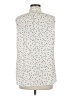 dalia Polka Dots Ivory Sleeveless Button-Down Shirt Size M - photo 2