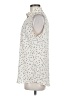 dalia Polka Dots Ivory Sleeveless Button-Down Shirt Size M - photo 5