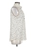 dalia Polka Dots Ivory Sleeveless Button-Down Shirt Size M - photo 4
