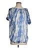 MICHAEL Michael Kors 100% Polyester Tie-dye Blue Short Sleeve Blouse Size S - photo 1
