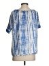 MICHAEL Michael Kors 100% Polyester Tie-dye Blue Short Sleeve Blouse Size S - photo 2