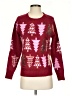 Holiday Time Argyle Burgundy Pullover Sweater Size XS - photo 1