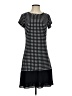 MICHAEL Michael Kors Checkered-gingham Black Casual Dress Size XS - photo 1