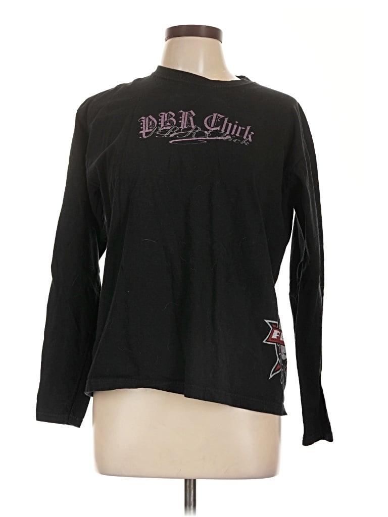 Pre-owned Assorted Brands Long Sleeve T-shirt In Black
