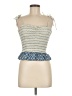 Storia Blue Ivory Sleeveless Blouse Size M - photo 1