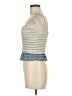 Storia Blue Ivory Sleeveless Blouse Size M - photo 5