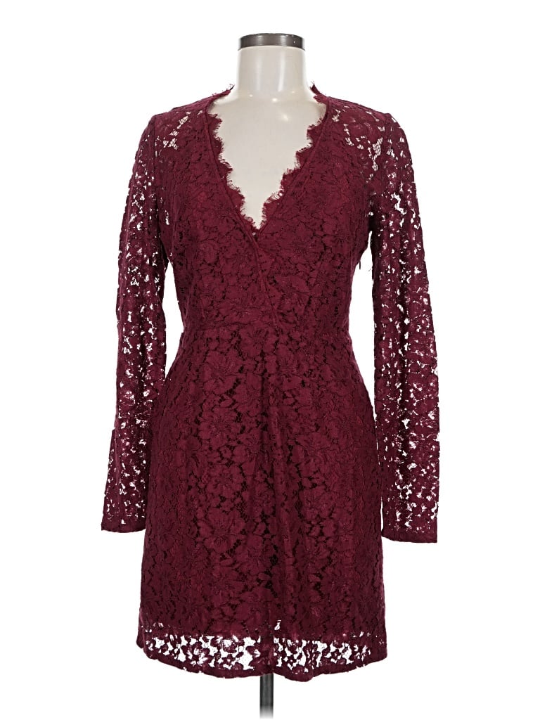 Pre-owned Wayf Cocktail Dress In Burgundy
