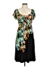 B. Calm Print Black Cocktail Dress Size 8 - photo 1