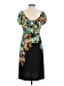 B. Calm Print Black Cocktail Dress Size 8 - photo 2