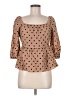 Blu Pepper Brown 3/4 Sleeve Blouse Size M - photo 1