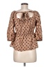 Blu Pepper Brown 3/4 Sleeve Blouse Size M - photo 2