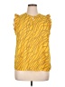 MICHAEL Michael Kors 100% Polyester Yellow Sleeveless Blouse Size XL - photo 1