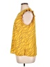 MICHAEL Michael Kors 100% Polyester Yellow Sleeveless Blouse Size XL - photo 5