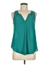 Lush 100% Polyester Teal Sleeveless Blouse Size M - photo 1