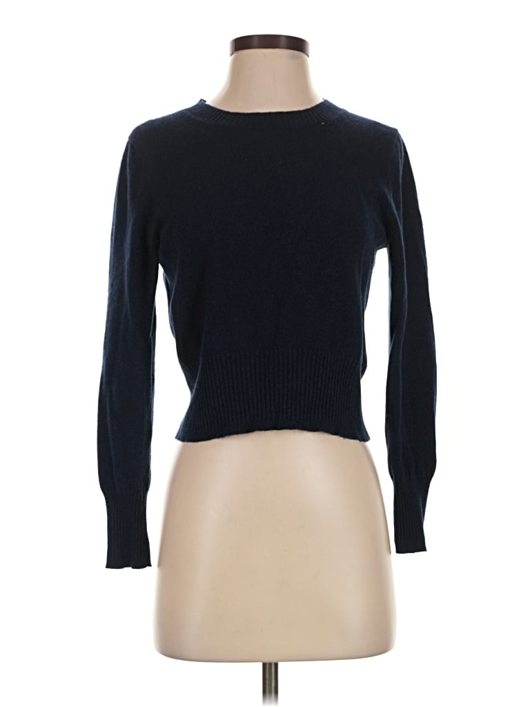 Pre-owned J.crew Collection Cashmere Pullover Sweater In Blue