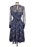 L.K. Bennett 100% Polyester Blue Cocktail Dress Size 8 - photo 2