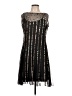 Sandra Darren 100% Polyester Graphic Black Cocktail Dress Size 12 (petite) - photo 1