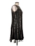 Sandra Darren 100% Polyester Graphic Black Cocktail Dress Size 12 (petite) - photo 4