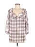 Ann Taylor LOFT 100% Polyester Gray 3/4 Sleeve Blouse Size M - photo 1