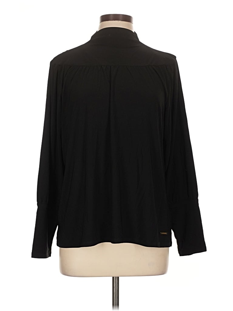 Pre-owned Anne Klein Long Sleeve Blouse In Black