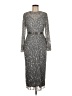 Mac Duggal 100% Polyester Silver Cocktail Dress Size 8 - photo 1