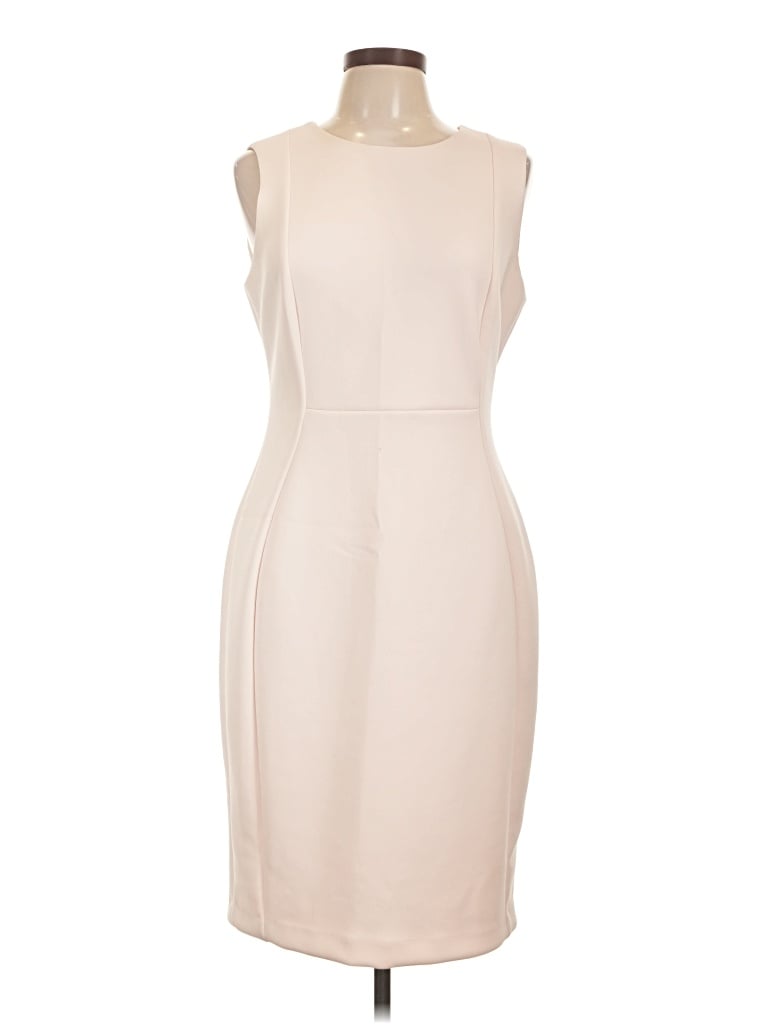 Pre-owned Calvin Klein Cocktail Dress In Tan
