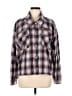 Democracy Plaid Gray Long Sleeve Blouse Size L - photo 1