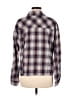Democracy Plaid Gray Long Sleeve Blouse Size L - photo 2